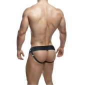 Телесный фаллопротез на черных эластичных ремнях 7 Inch Hollow Strap On - 17 см. - Blush Novelties - купить с доставкой в Новомосковске