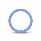 Голубое люминесцентное кольцо Silicone Glo Cock Ring - Blush Novelties - в Новомосковске купить с доставкой