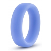 Голубое люминесцентное кольцо Silicone Glo Cock Ring - Blush Novelties - в Новомосковске купить с доставкой