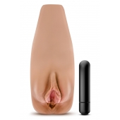 Маструбатор-вагина с вибрацией Soft   Wet Renata Realistic Tan Masturbator - Blush Novelties - в Новомосковске купить с доставкой