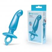 Голубая анальная пробка для массажа простаты Hither Silicone Prostate Plug - 14,3 см. - b-Vibe - в Новомосковске купить с доставкой