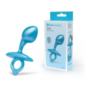 Голубая анальная пробка для массажа простаты Bulb Silicone Prostate Plug - 10,7 см. - b-Vibe - в Новомосковске купить с доставкой