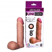 Фаллическая насадка для страпона UNICOCK 8  - 20 см. - LOVETOY (А-Полимер) - купить с доставкой в Новомосковске