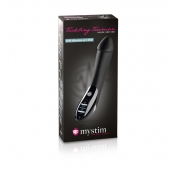 Вибратор с электростимуляцией Tickling Truman Black Edition - 27 см. - MyStim - купить с доставкой в Новомосковске