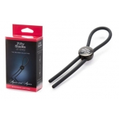 Тёмно-серое эрекционное кольцо с зажимом Again and Again Adjustable Cock Ring - Fifty Shades of Grey - в Новомосковске купить с доставкой