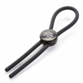 Тёмно-серое эрекционное кольцо с зажимом Again and Again Adjustable Cock Ring - Fifty Shades of Grey - в Новомосковске купить с доставкой