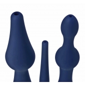 Набор из 3 универсальных насадок для анального душа Universal 3 Piece Silicone Enema Attachment Set - XR Brands - купить с доставкой в Новомосковске