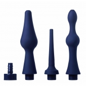 Набор из 3 универсальных насадок для анального душа Universal 3 Piece Silicone Enema Attachment Set - XR Brands - купить с доставкой в Новомосковске