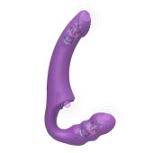 Фиолетовый безремневой страпон Straples Strap-On Dildo - Erokay - купить с доставкой в Новомосковске