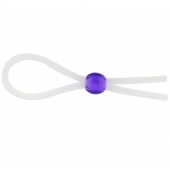Прозрачное лассо с фиолетовой бусиной SILICONE COCK RING WITH BEAD LAVENDER - NMC - в Новомосковске купить с доставкой