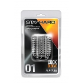 Прозрачная насадка с шипами STAY HARD COCK SLEEVE 01 CLEAR - Blush Novelties - в Новомосковске купить с доставкой