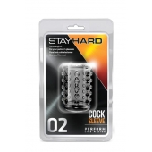 Прозрачная насадка на пенис с шишечками STAY HARD COCK SLEEVE 02 CLEAR - Blush Novelties - в Новомосковске купить с доставкой