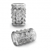 Прозрачная насадка с капельками STAY HARD COCK SLEEVE 05 CLEAR - Blush Novelties - в Новомосковске купить с доставкой