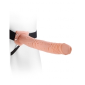 Фаллопротез телесного цвета Hollow Strap-On - 29 см. - Pipedream - купить с доставкой в Новомосковске
