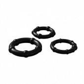 Набор из 3 черных эрекционных колец Babooom Ring Set - Adrien Lastic - в Новомосковске купить с доставкой