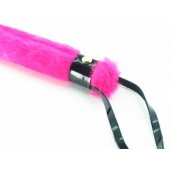 Нежная плеть с розовым мехом BDSM Light - 43 см. - БДСМ Арсенал - купить с доставкой в Новомосковске