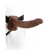 Полый мужской фаллопротез Hollow Strap-On with Balls - 24 см. - Pipedream - купить с доставкой в Новомосковске