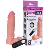 Фаллическая насадка Харнесс UNICOCK 8  с вибрацией - 20 см. - LOVETOY (А-Полимер) - купить с доставкой в Новомосковске