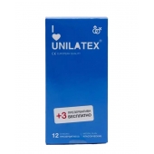 Классические презервативы Unilatex Natural Plain - 12 шт. + 3 шт. в подарок - Unilatex - купить с доставкой в Новомосковске