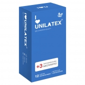 Классические презервативы Unilatex Natural Plain - 12 шт. + 3 шт. в подарок - Unilatex - купить с доставкой в Новомосковске