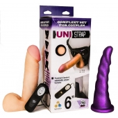 Вибрострапон с двумя насадками UniStrap - 18 и 18 см. - LOVETOY (А-Полимер) - купить с доставкой в Новомосковске