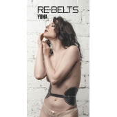Пояс с клёпками Yona Black - Rebelts - купить с доставкой в Новомосковске
