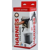 Насадка-фаллоимитатор на кожаных трусиках Harness Ultra Realistic 7  - 18 см. - LOVETOY (А-Полимер) - купить с доставкой в Новомосковске