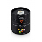 Массажная свеча с ароматом бубль-гума Bougie de Massage Gourmande Bubble Gum - 80 мл. - Plaisir Secret - купить с доставкой в Новомосковске