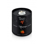 Массажная свеча с ароматом клубники Bougie de Massage Gourmande Fraise - 80 мл. - Plaisir Secret - купить с доставкой в Новомосковске
