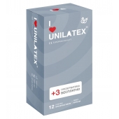 Презервативы с рёбрами Unilatex Ribbed - 12 шт. + 3 шт. в подарок - Unilatex - купить с доставкой в Новомосковске