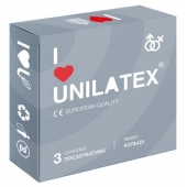 Презервативы с рёбрами Unilatex Ribbed - 3 шт. - Unilatex - купить с доставкой в Новомосковске