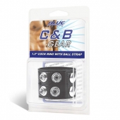 Ремень на член и мошонку 1.5  Cock Ring With Ball Strap - BlueLine - купить с доставкой в Новомосковске