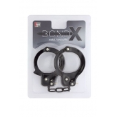 Чёрные наручники из листового металла BONDX METAL CUFFS BLACK - Dream Toys - купить с доставкой в Новомосковске
