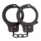 Чёрные наручники из листового металла BONDX METAL CUFFS BLACK - Dream Toys - купить с доставкой в Новомосковске