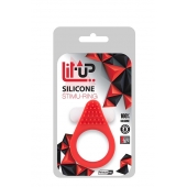 Красное эрекционное кольцо LIT-UP SILICONE STIMU RING 1 RED - Dream Toys - в Новомосковске купить с доставкой