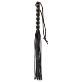 Чёрная мини-плеть из резины Rubber Mini Whip - 22 см. - Blush Novelties - купить с доставкой в Новомосковске
