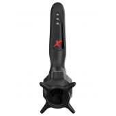 Чёрный вибростимулятор для головки члена с эффектом всасывания Vibrating Roto-Sucker - Pipedream - в Новомосковске купить с доставкой