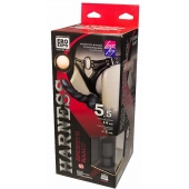 Пояс харнесс премиум класса WOMAN SIMPLEX(S) с 3 черными насадками - LOVETOY (А-Полимер) - купить с доставкой в Новомосковске