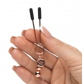 Золотистые зажимы для сосков и клитора All Sensation Nipple and Clitoral Chain - Fifty Shades of Grey - купить с доставкой в Новомосковске