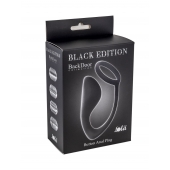 Чёрное эрекционное кольцо с анальной пробкой Button Anal Plug - Lola Games - в Новомосковске купить с доставкой
