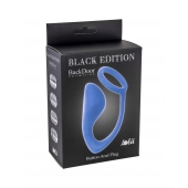 Синее эрекционное кольцо с анальной пробкой Button Anal Plug - Lola Games - в Новомосковске купить с доставкой