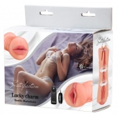 Двусторонний мастурбатор с вибропулей Satisfaction Lucky charm - Lola Games - в Новомосковске купить с доставкой