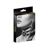 Чёрный тройной чокер с большим кольцом - Bijoux Pour Toi - купить с доставкой в Новомосковске