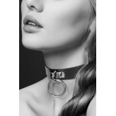 Узенький ошейник из полиуретана с кольцом - Bijoux Pour Toi - купить с доставкой в Новомосковске
