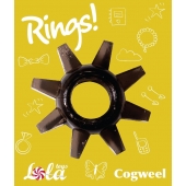 Чёрное эрекционное кольцо Rings Cogweel - Lola Games - в Новомосковске купить с доставкой