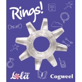 Прозрачное эрекционное кольцо Rings Cogweel - Lola Games - в Новомосковске купить с доставкой