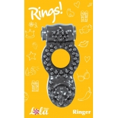 Чёрное эрекционное кольцо Rings Ringer - Lola Games - в Новомосковске купить с доставкой