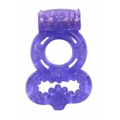 Фиолетовое эрекционное кольцо Rings Treadle с подхватом - Lola Games - в Новомосковске купить с доставкой
