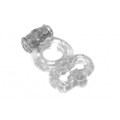 Прозрачное эрекционное кольцо Rings Treadle с подхватом - Lola Games - в Новомосковске купить с доставкой