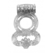 Прозрачное эрекционное кольцо Rings Treadle с подхватом - Lola Games - в Новомосковске купить с доставкой